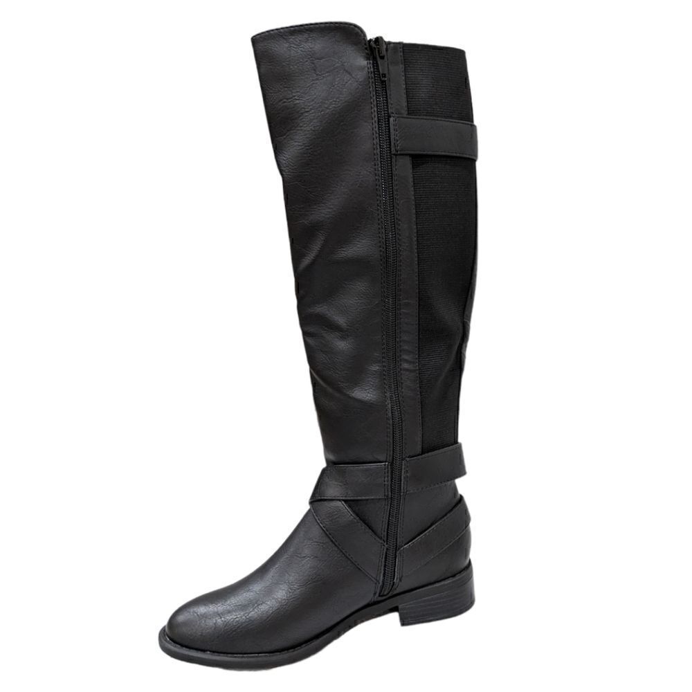 New Thalia Sodi Vada Riding Boots Black Knee High with Zip Size 5M - Picture 3 of 9